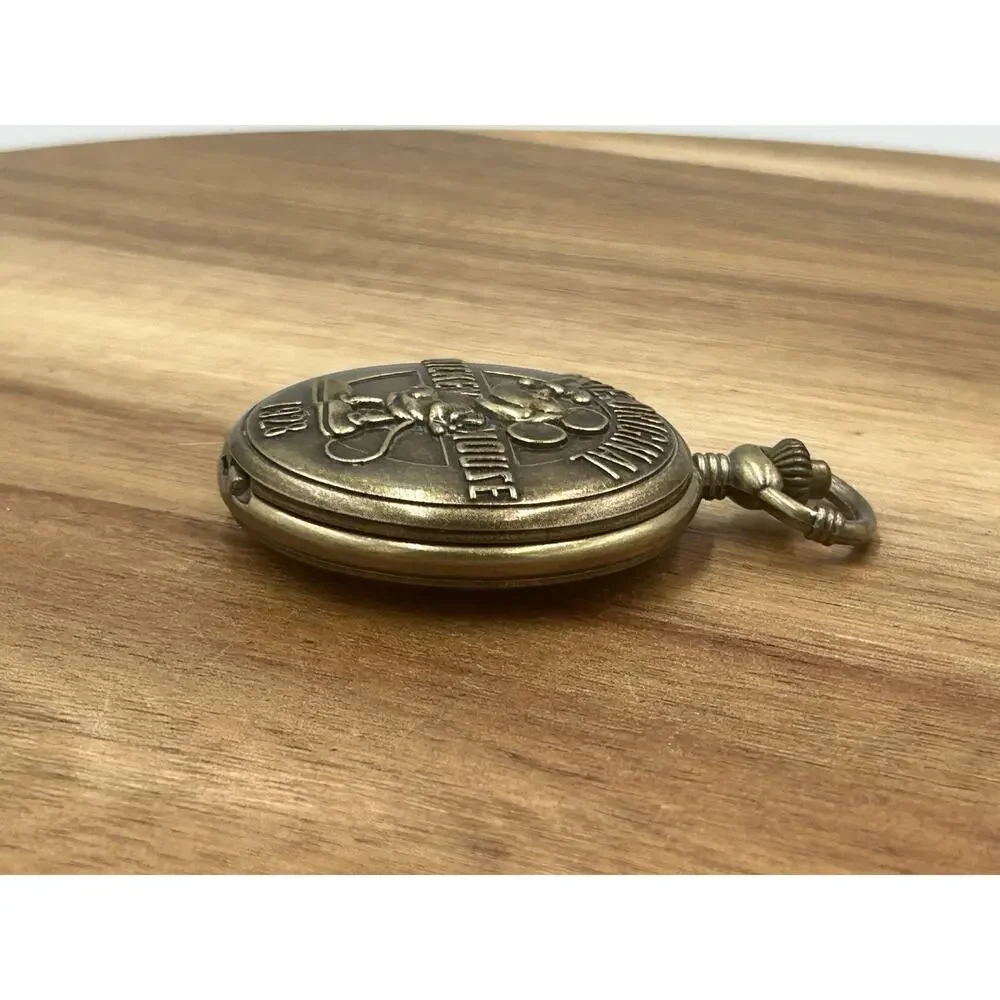 Disney Mickey Mouse 1928 Pocket Watch MK3052E Accutime Quartz Works Great!